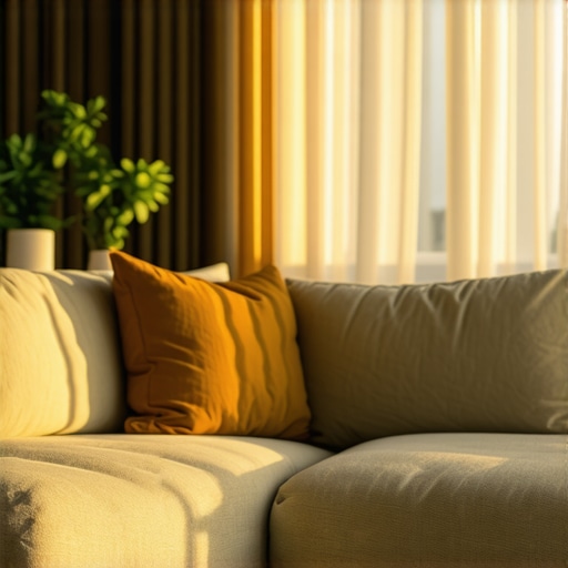 Optimized Living Room Setup for Laser TV Living room with furniture arrangements and lighting designed to reduce ambient light effects on a laser TV