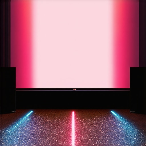 Reducing Laser Speckle with Diffusion in Living Rooms Living room setup with projection screen and diffusive surfaces to lessen laser speckle